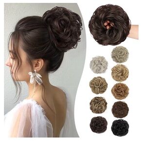 Elegant Hair Bun Extensions in Multiple Shades